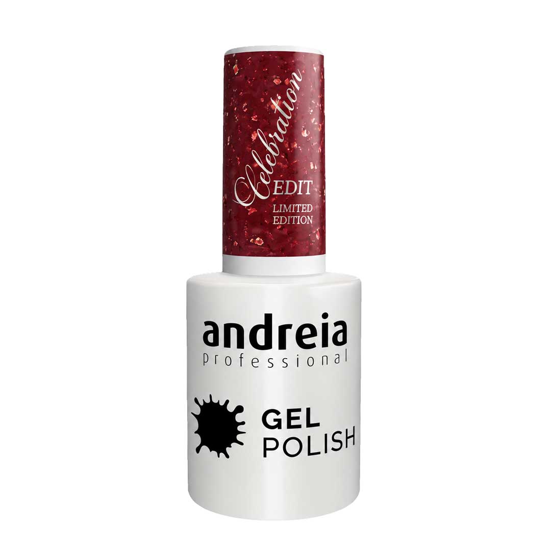 Andreia verniz gel Celebration Edit CE4 - Glitter Branco e Prata