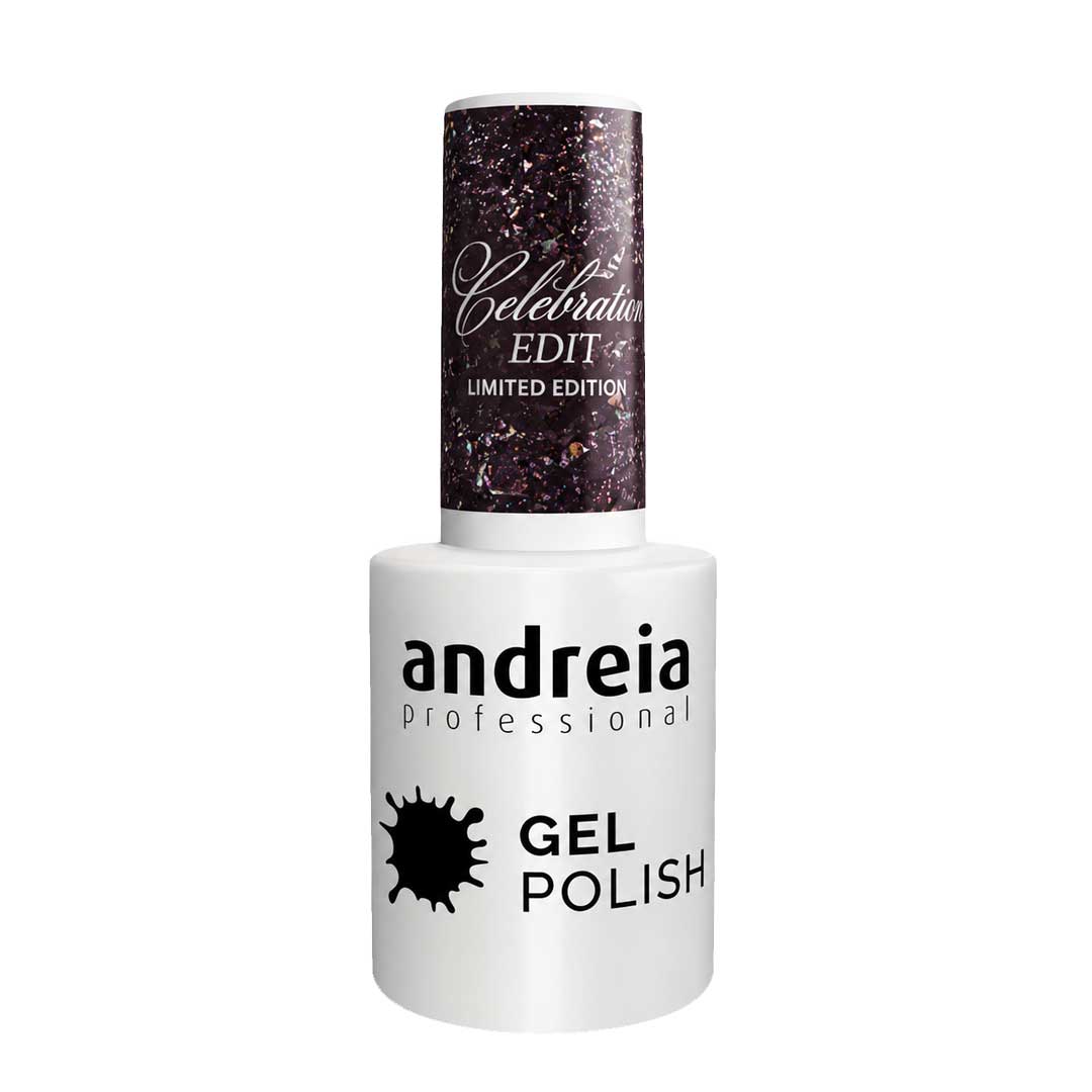 Andreia verniz gel Celebration Edit CE6 - Glitter Branco e Prata