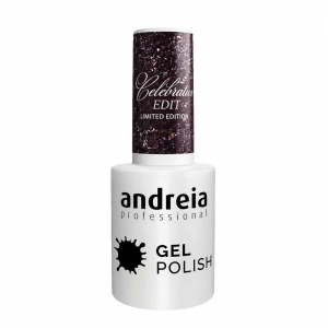 Andreia verniz gel Celebration Edit CE6 - Glitter Branco e Prata 10.5ml