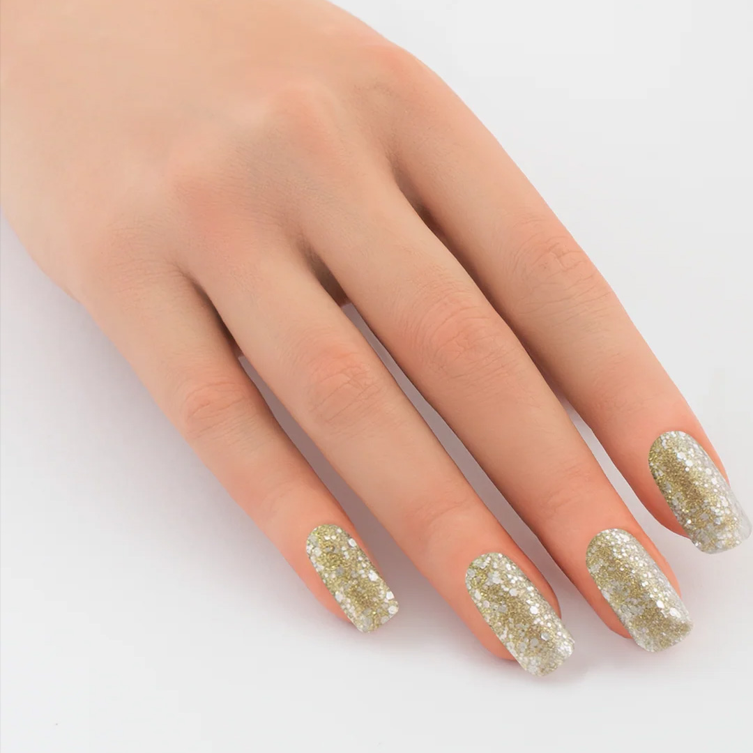 Andreia gel polish 254 - Holographic Gold Glitter