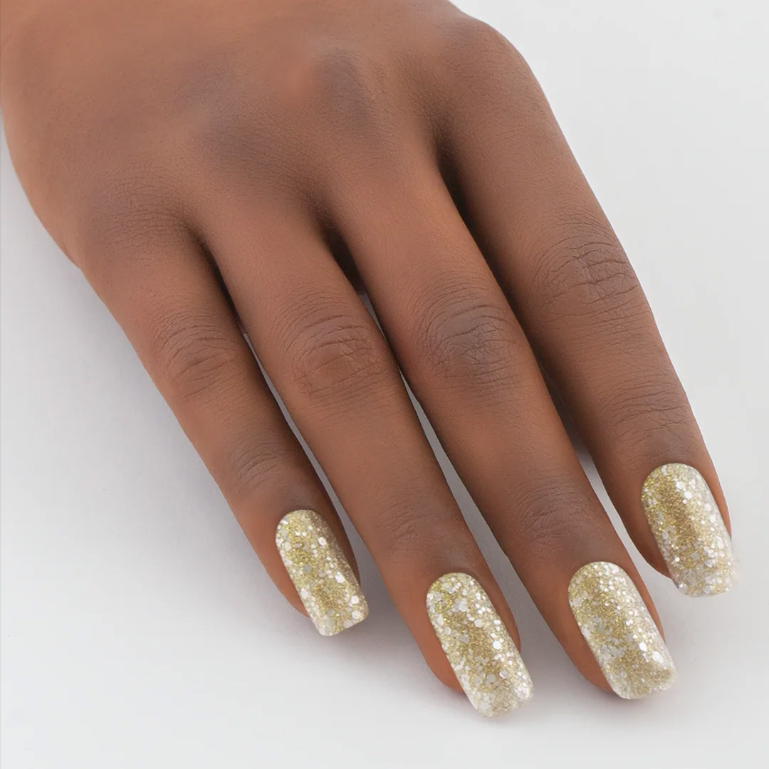 Andreia gel polish 254 - Holographic Gold Glitter