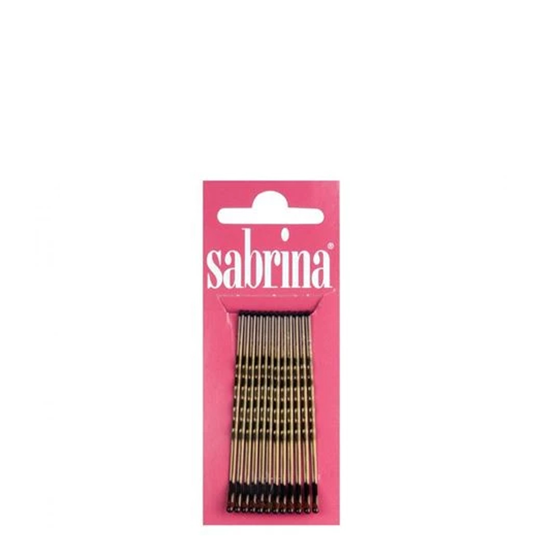 Sabrina travessão frizete castanho grande 1 sachet com 12un