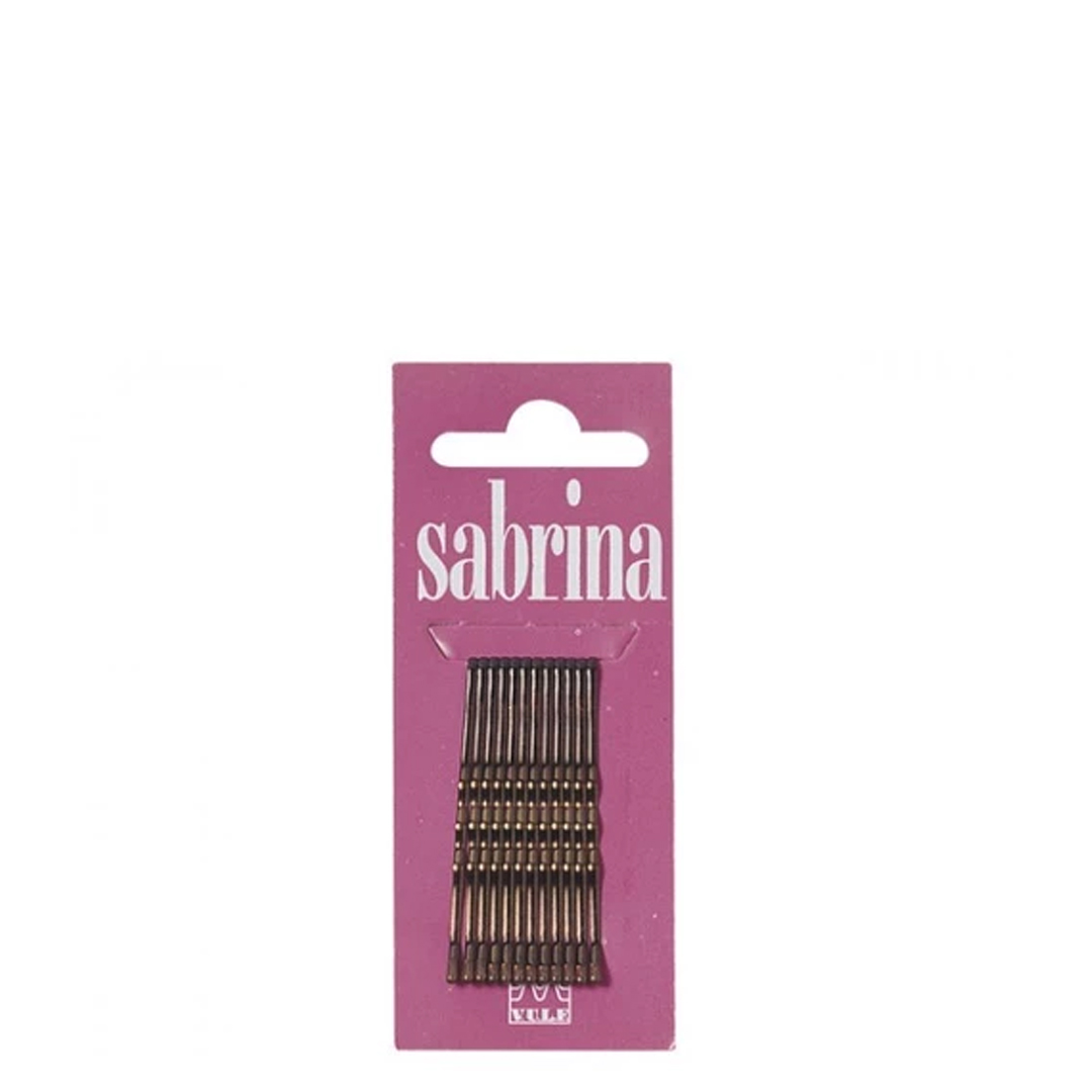 Sabrina travessão frizete castanho pequeno 1 sachet com 12un